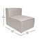 Flash Furniture Bridgetown Luxury Modular Sectional Sofa, Armless Center Seat, Cream IS-IT2231-MC-CRM-GG - alternate 6